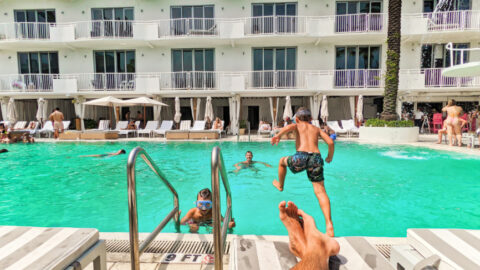 Taylor Family at the pool at Shelborne Miami Beach Florida 6