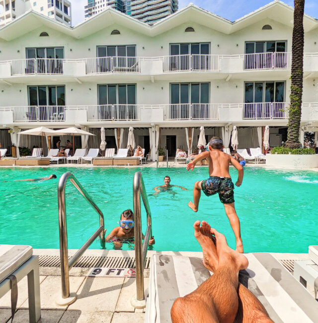 Taylor Family at the pool at Shelborne Miami Beach Florida 6