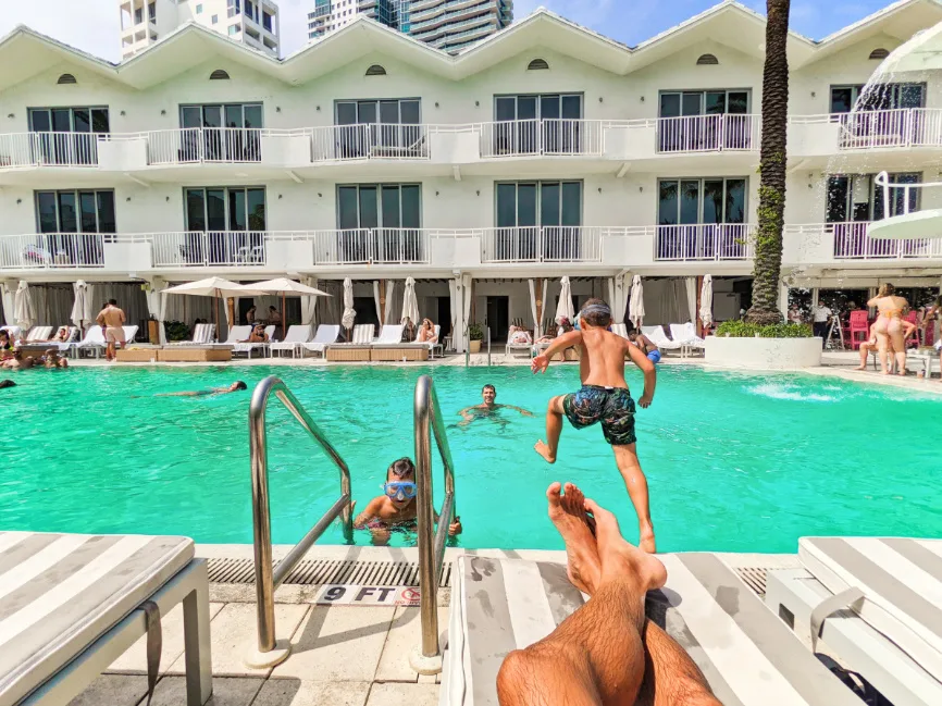 Taylor Family at the pool at Shelborne Miami Beach Florida 6