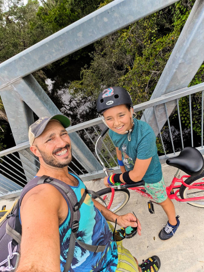 Taylor Family biking in Oscar Scherer State Park Osprey Sarasota Florida 1