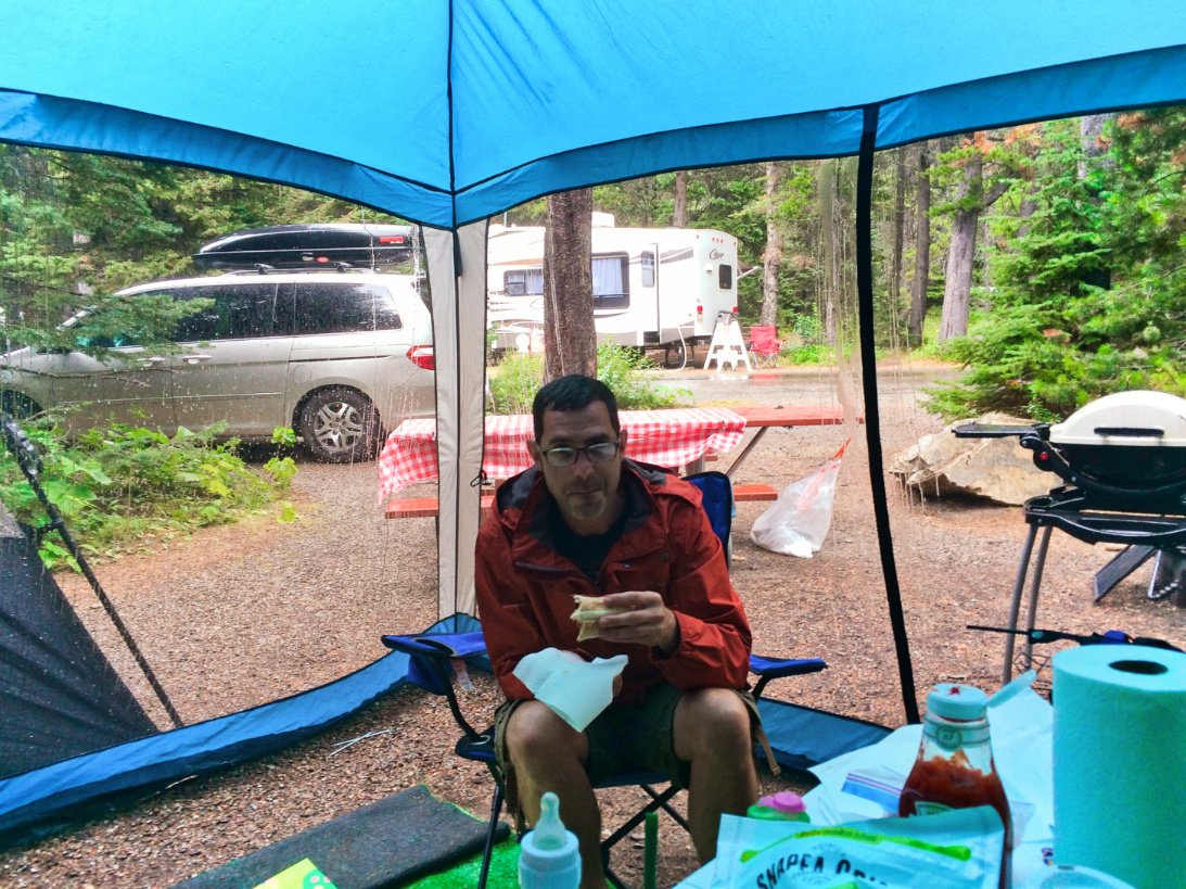 Taylor Family camping at Avalanche Creek Campground Glacier National Park Montana 1