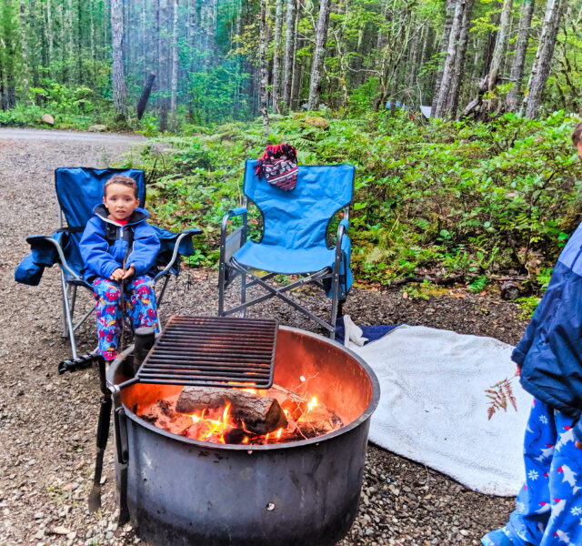 Taylor Family camping at Big Creek Campground Olympic National Forest Washington 1
