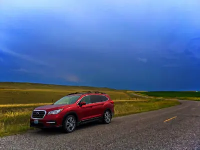 Taylor Family car in a storm in Three Forks Montana 5