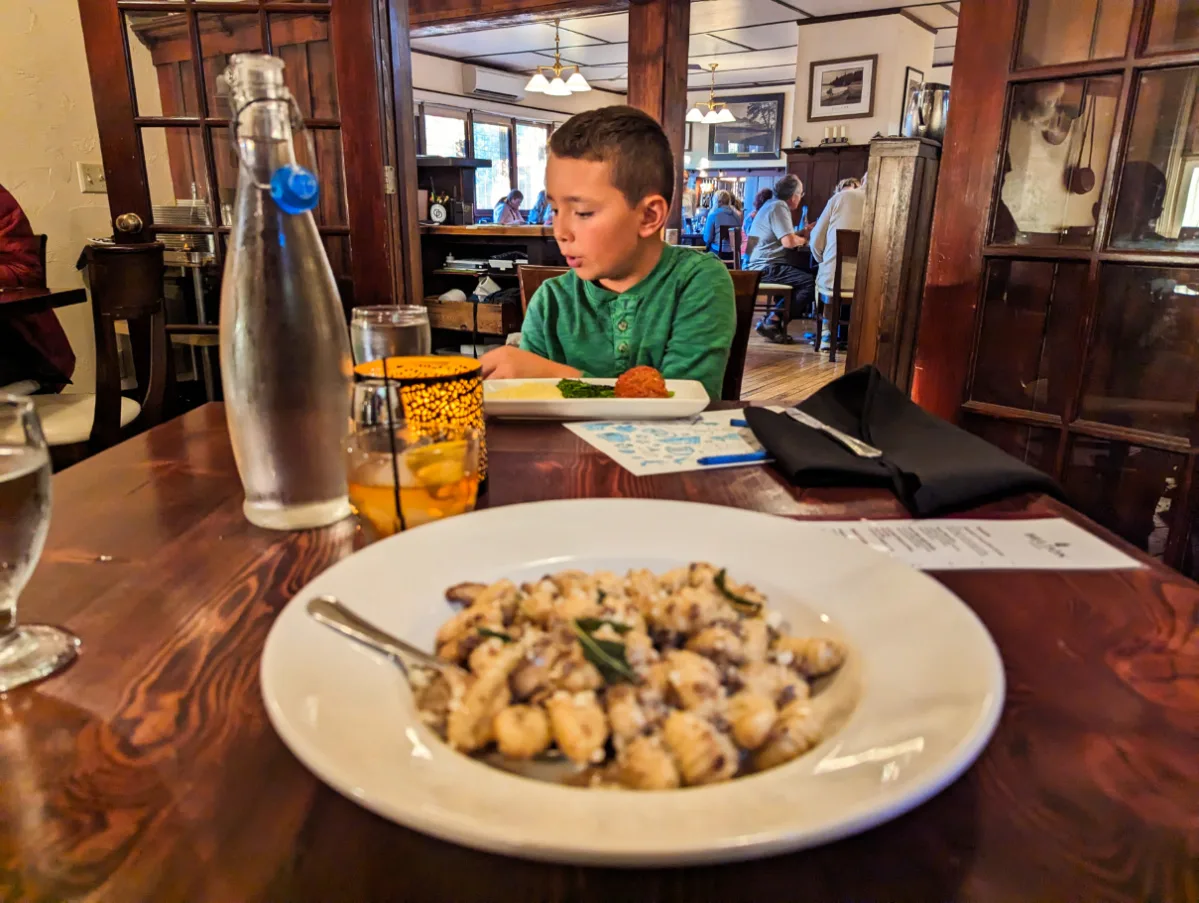 Taylor Family dining at Belton Chalet Restaurant West Glacier National Park Montana 1