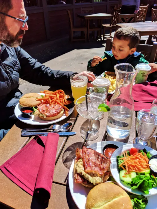 Taylor Family dining at Red Rock Grill Zion Lodge Zion National Park Utah 2