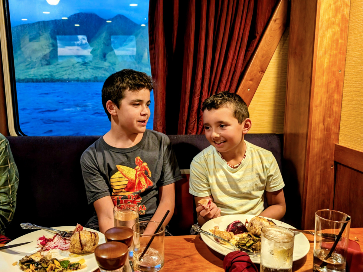 Taylor Family dining onboard Safari Explorer UnCruise Hawaii 1