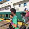 Taylor Family disembarking from UnCruise Safari Explorer in Molokai Hawaii 1
