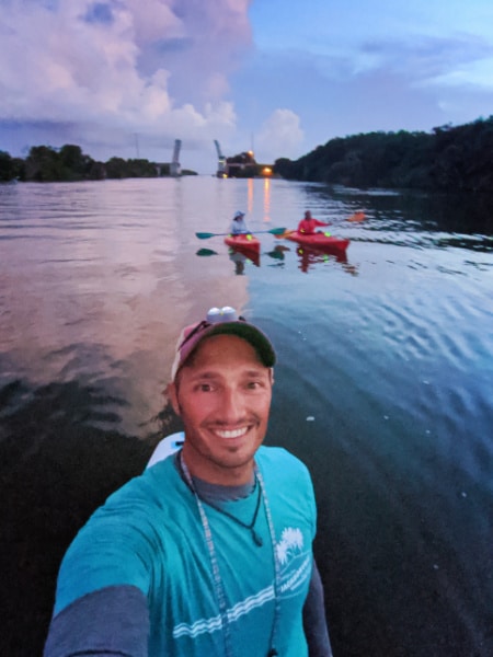 Taylor Family doing bioluminescent kayaking in Haul Over Canal Merritt Island NWR Titusville Florida 2020 1