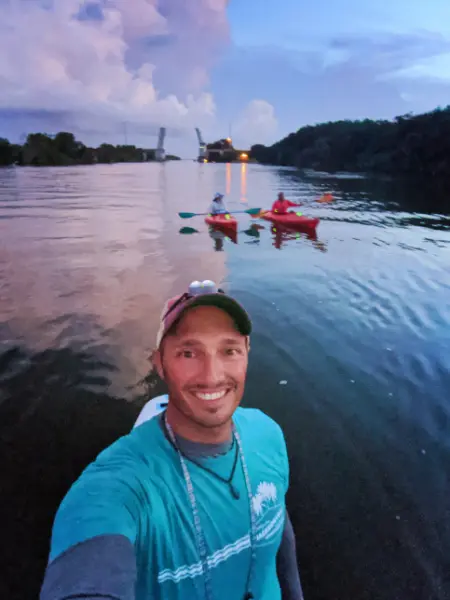 Taylor Family doing bioluminescent kayaking in Haul Over Canal Merritt Island NWR Titusville Florida 2020 1