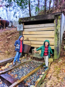 Taylor Family gold panning at Crisson Mine in Dahlonega Georgia 6