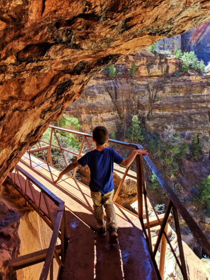 Taylor Family hiking Canyon Overlook Trail Zion National Park Utah 2