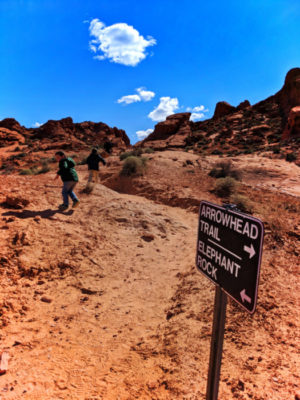 Taylor Family hiking at Elephant Rock Valley of Fire State Park Las Vegas Nevada 1