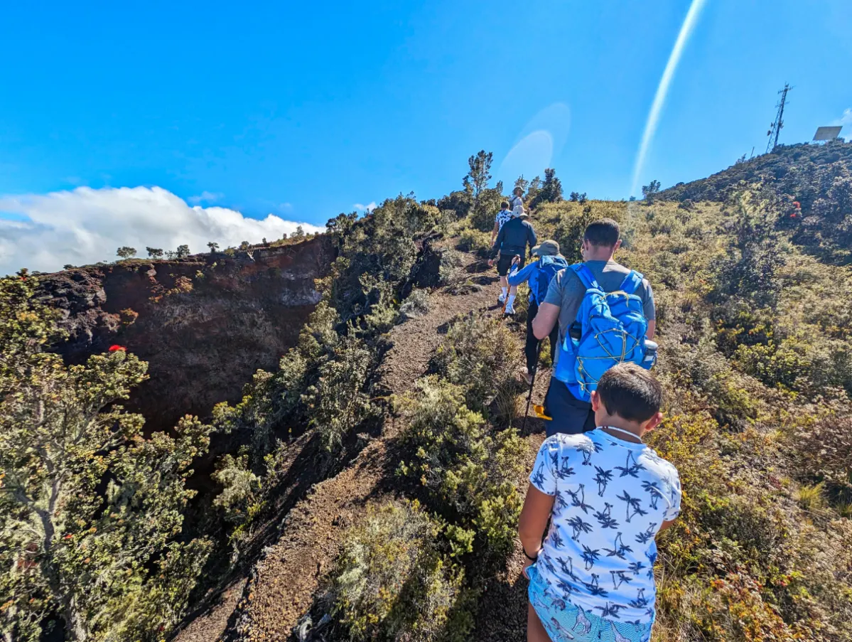 Taylor Family hiking at Hualalai Volcano with Hawaii Forest and Trails Big Island Hawaii 7