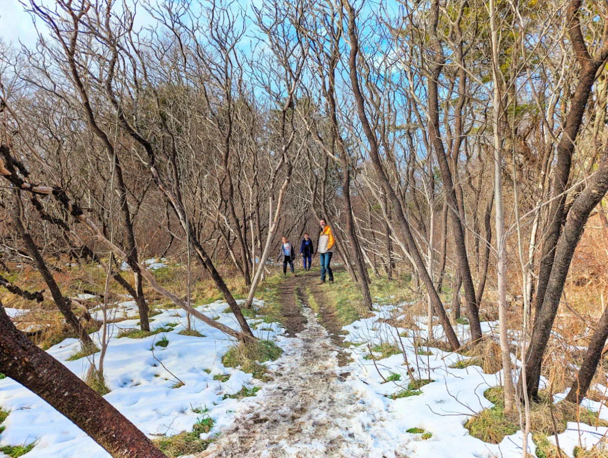 Taylor Family hiking at Squirrel Point Lighthouse Arrowsic Maine 5