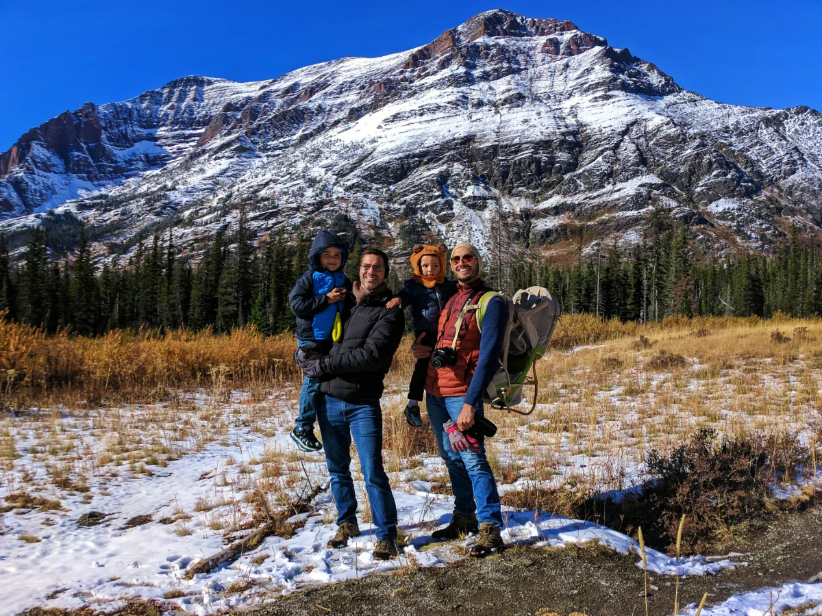 Taylor Family hiking at Two Medicine Lake Glacier National Park 11