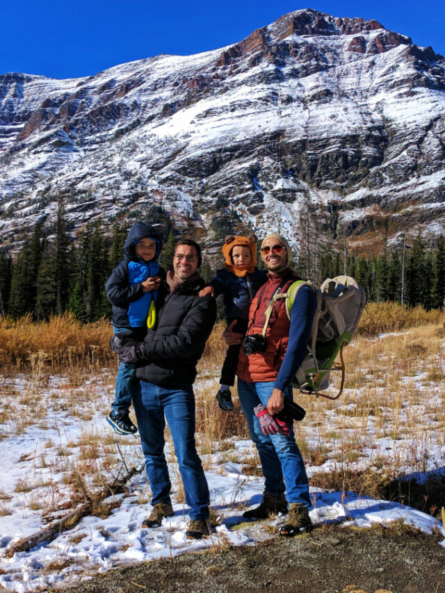Taylor Family hiking at Two Medicine Lake Glacier National Park 11