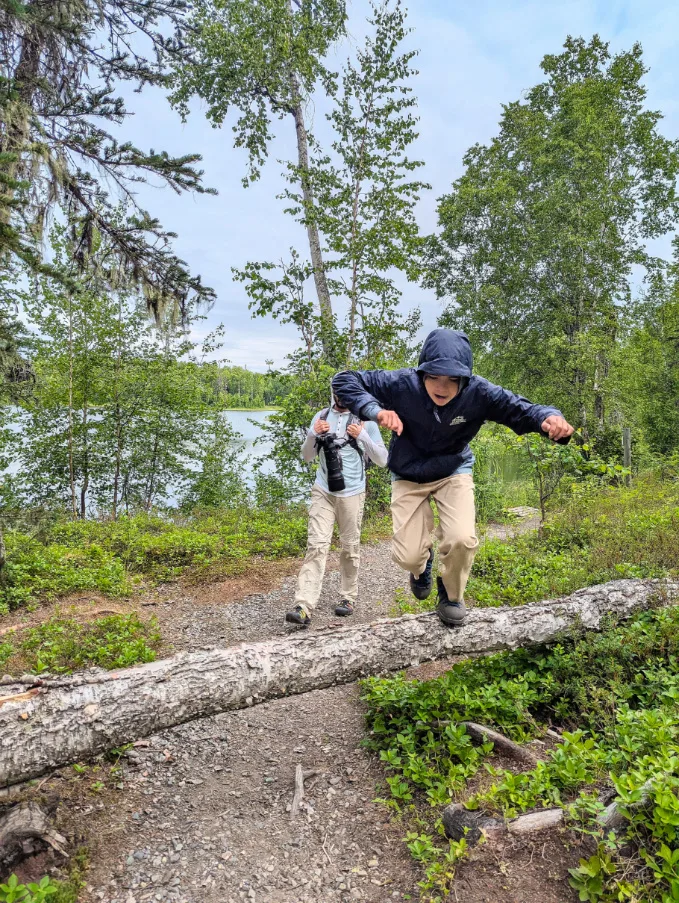 Taylor Family hiking at XY Lakes Talkeetna Alaska 1