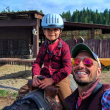 Taylor Family horseback riding at Bar W Guest Ranch Whitefish Glacier County 13