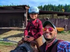 Taylor Family horseback riding at Bar W Guest Ranch Whitefish Glacier County 13