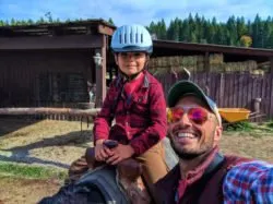 Taylor Family horseback riding at Bar W Guest Ranch Whitefish Glacier County 13