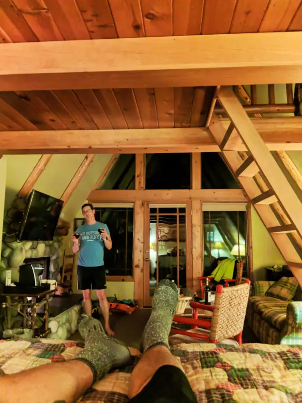 Taylor Family in AFrame cabin at Weasku Inn Grants Pass Oregon 4