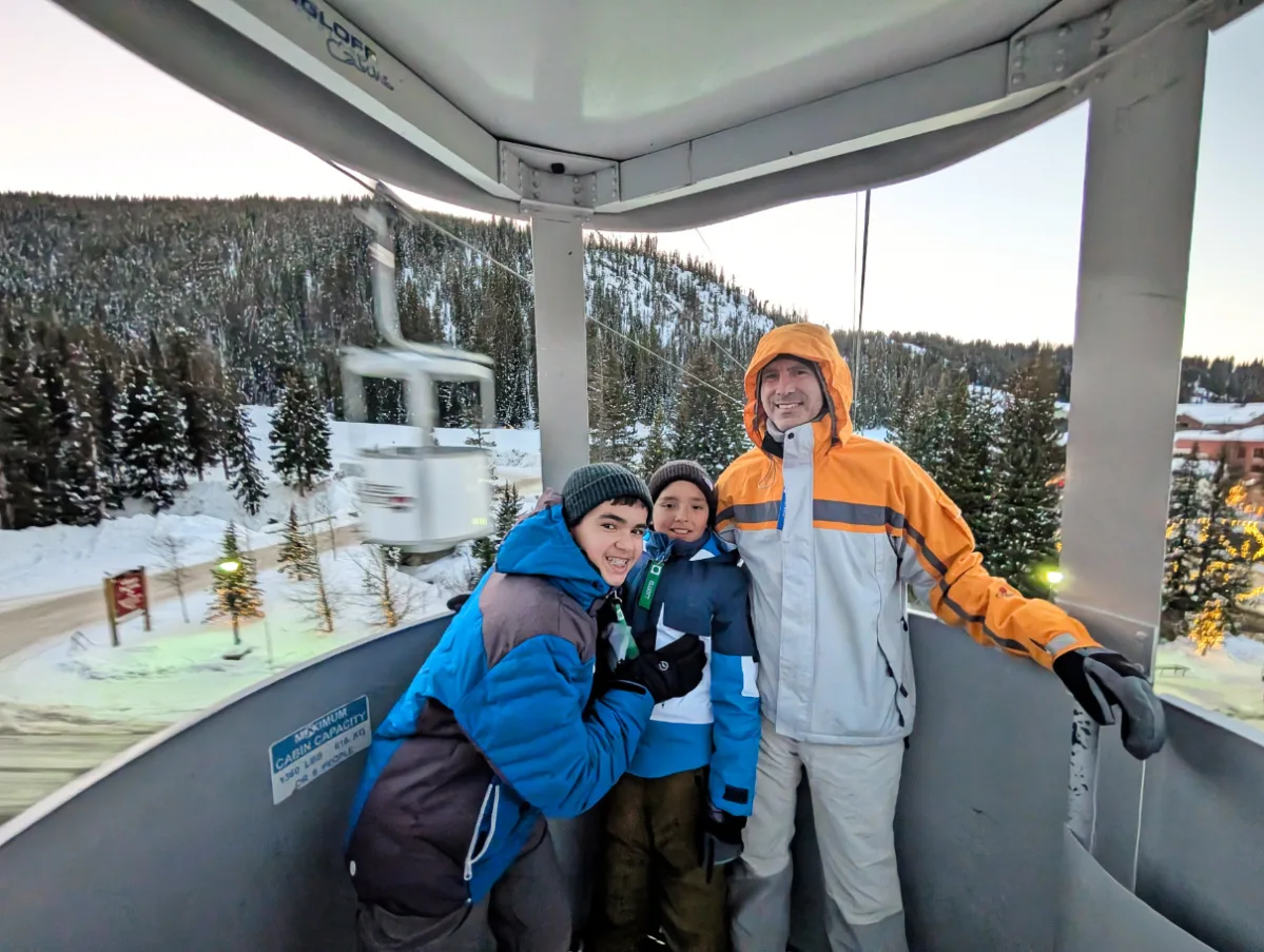 Taylor Family in Cabriolet Lift at Winter Park Resort Colorado 2