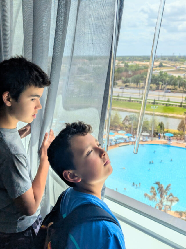 Taylor Family in Room at Terra Luna Resort at Universal Orlando Florida 1
