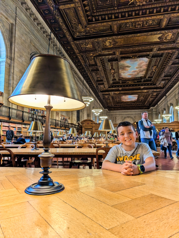 Taylor Family in Rose Main Reading Room in New York Public Library 5th Ave New York City 1