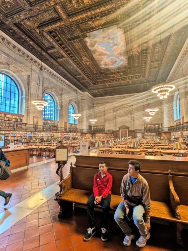 Taylor Family in Rose Main Reading Room in New York Public Library 5th Ave New York City 2