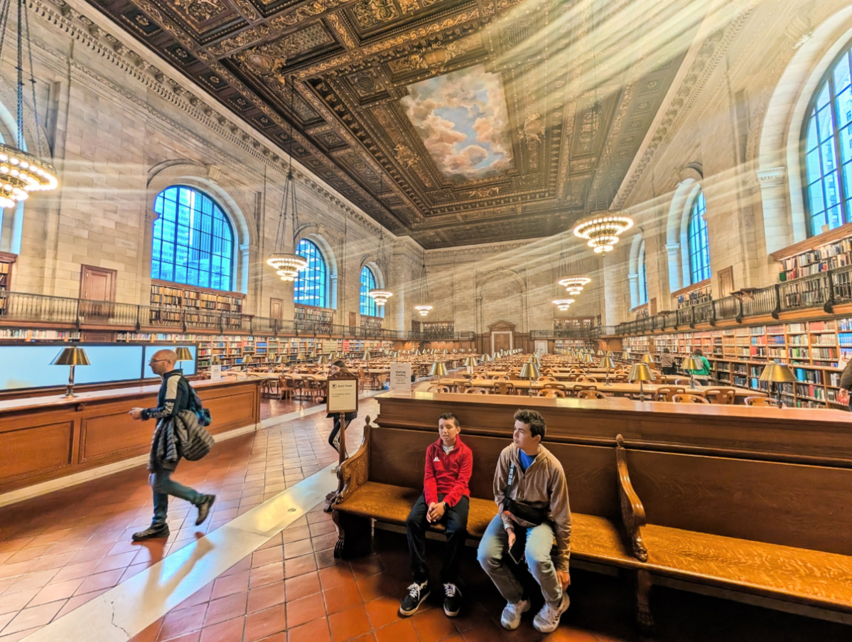 Taylor Family in Rose Main Reading Room in New York Public Library 5th Ave New York City 2