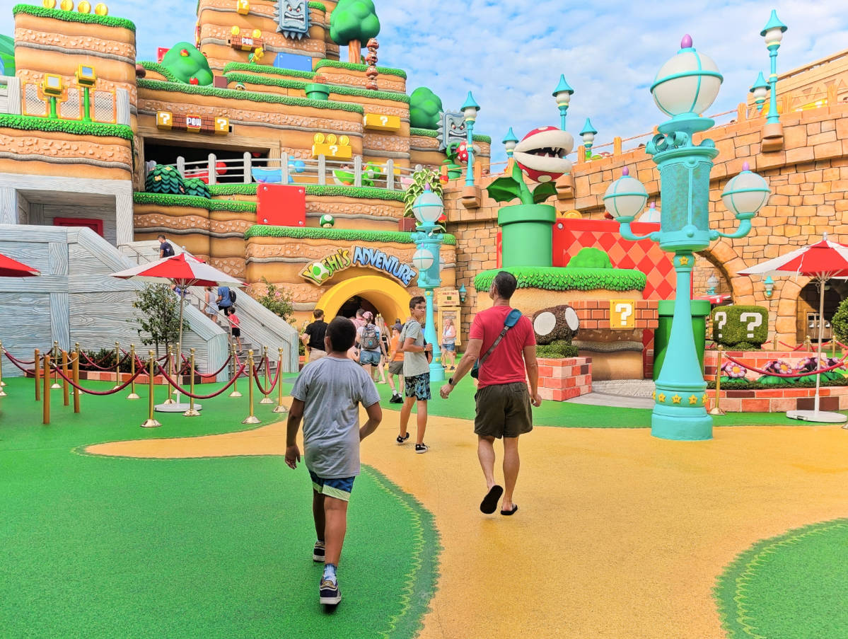 Taylor Family in Super Nintendo World at Epic Universe Universal Orlando 2