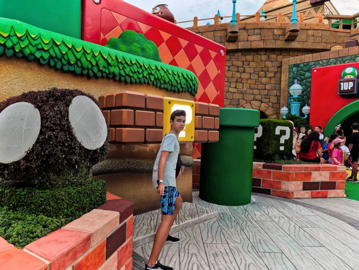 Taylor Family in Super Nintendo World at Epic Universe Universal Orlando