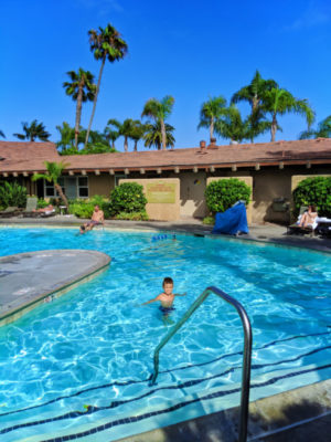 Taylor Family in Swimming Pool at Best Western Island Palms Hotel San Diego California 1