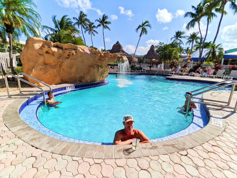 Taylor Family in Swimming Pool at Holiday Inn Key Largo Florida Keys 2021 3
