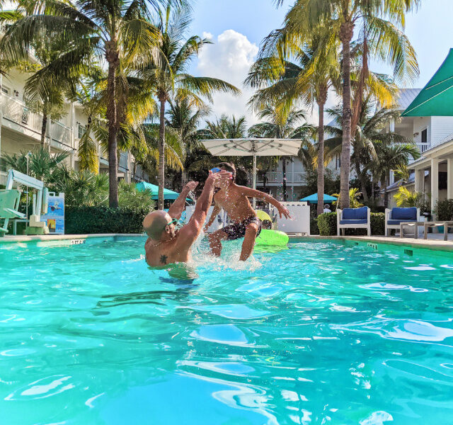Taylor Family in Swimming Pool at Marker Resort Hotel Key West Florida Keys 4