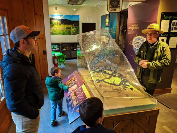 Taylor Family in Visitors Center at Oregon Caves National Monument Cave Junction Oregon 2