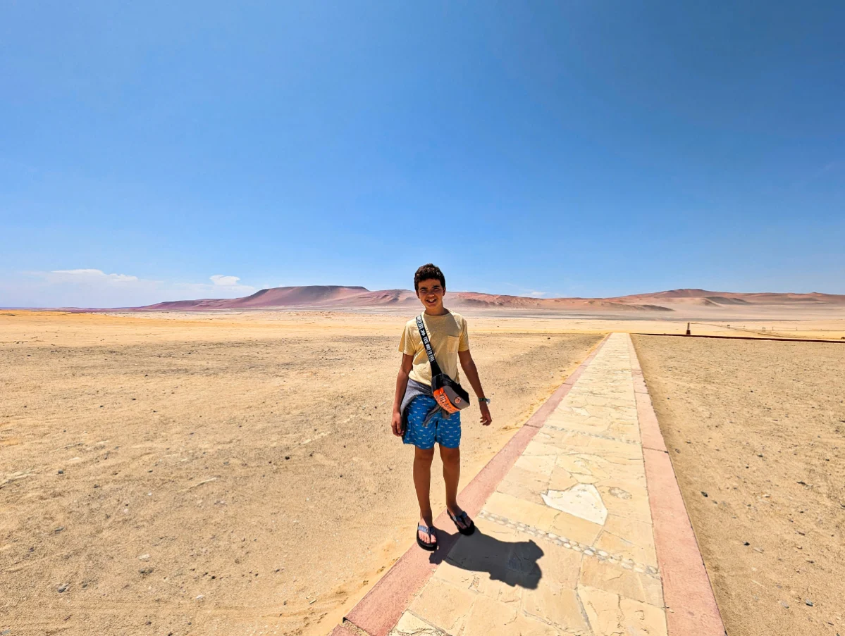 Taylor Family in desert at Paracas National Reserve Ica Peru 4