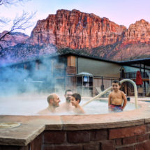 Taylor Family in hot tub at Best Western Plus Zion National Park Utah 2
