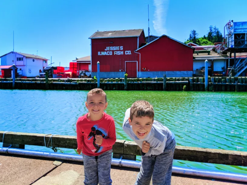 Taylor Family in marina in Ilwaco Washington 2