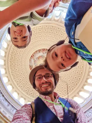 Taylor Family in rotunda US Capitol Building cafeteria Washington DC 1