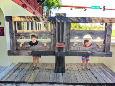 Taylor Family in stocks at Pirate and Treasure Museum St Augustine FL 1