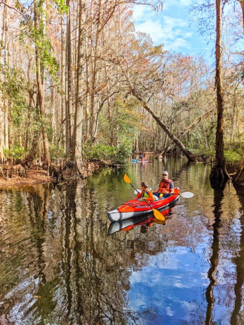 Taylor Family kayaking and SUP at Shingle Creek Regional Park Kissimmee Florida 2021 2
