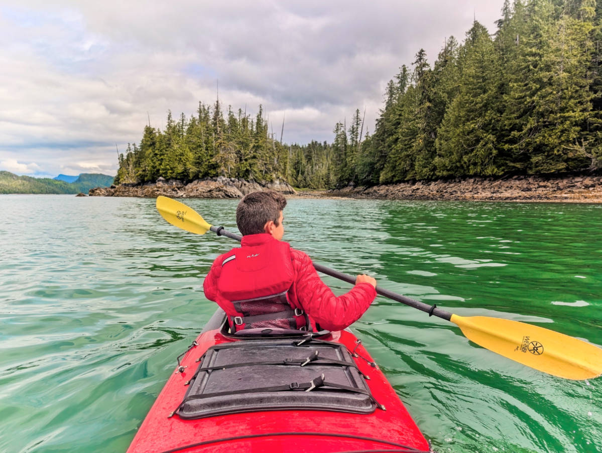 Taylor Family kayaking at Orca Cove with Ketchikan Kayak Co Ketchikan Alaska 7