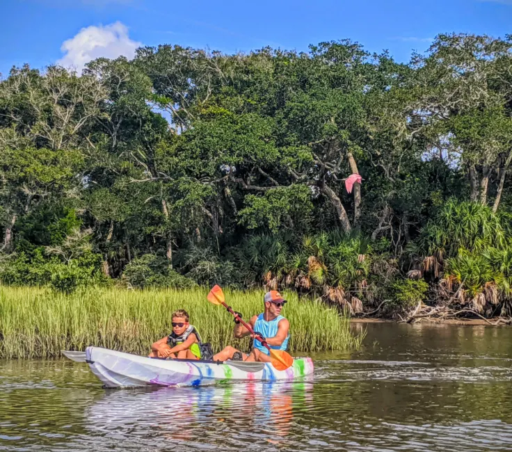 Taylor Family kayaking with Spoonbill on Moses Creek Butler Beach Saint Augustine Florida 2020 1
