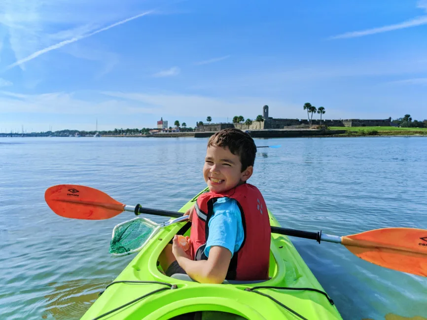 Taylor Family kayaking with St Augustine Ecotours Saint Augustine Fl 6