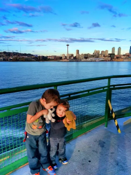 Taylor Family on Bainbridge Ferry to Seattle 4