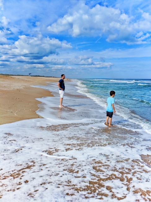 Taylor Family on Beach at Anastasia State Park St Augustine Beach FL 1