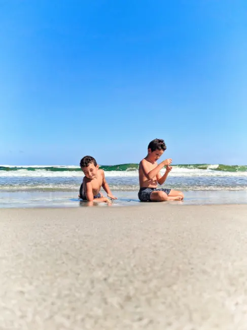 Taylor Family on Beach at Hanna Park Jacksonville Beach Jax Florida 1