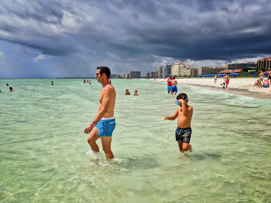 Taylor Family on Beach at Hilton Marco Island on the Beach Gulf Coast Florida 15