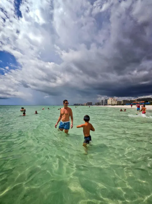 Taylor Family on Beach at Hilton Marco Island on the Beach Gulf Coast Florida 17